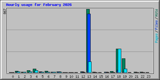 Hourly usage for February 2026