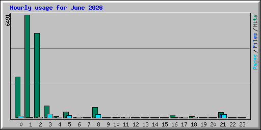 Hourly usage for June 2026
