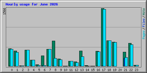Hourly usage for June 2026